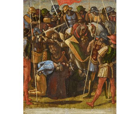   SIGNORELLI, LUCA  SIGNORELLI, LUCA   Cortona um 1450 - 1523    Titel: Der Heilige Nikolaus von Bari rettet drei Ritter vor 