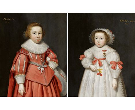   JONSON VAN CEULEN, CORNELIS  JONSON VAN CEULEN, CORNELIS   1593 London - 1661 Utrecht    Titel: Zwei Gemälde: Kinderportrai