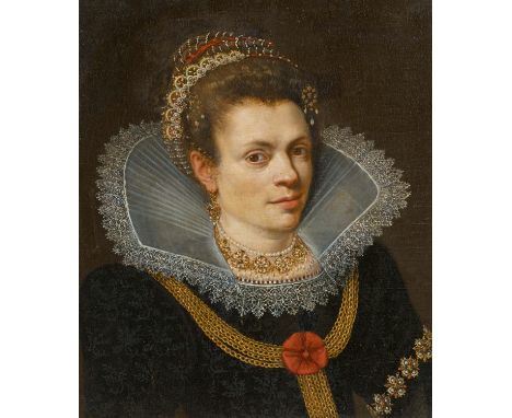   NIEDERLÄNDISCHER MEISTER  NIEDERLÄNDISCHER MEISTER   17. Jh.   Titel: Portrait einer Dame.    Technik: Öl auf Leinwand.    