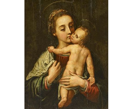   FLORENTINER MEISTER  FLORENTINER MEISTER   um 1550   Titel: Madonna mit Christusknaben.    Technik: Öl auf Holz.    Montier