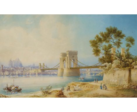   DEUTSCHER MEISTER  DEUTSCHER MEISTER   19. Jh.   Titel: Köln.    Blick von der Deutzer Seite auf die Stadt vor der Erweiter