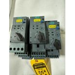 (3x) Siemens Sirius Starters; (2) Model 3RA6120-1CB32, (1) Model 3RA6120-1DB32