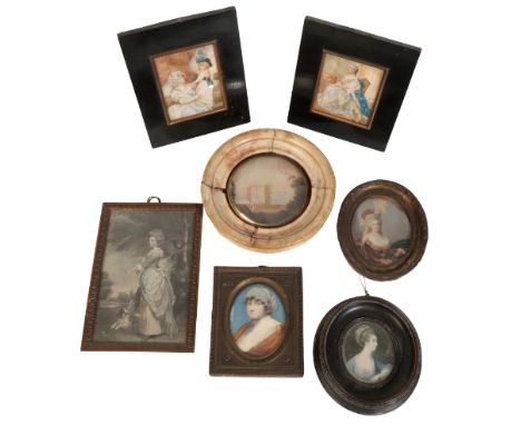 A COLLECTION OF 18TH AND 19TH CENTURY PORTRAIT MINIATURES Provenance: The Estate of the late Joanna Sebag-Montefiore of Crown