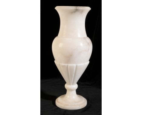AN ITALIAN ALABSTER TABLE LAMP second half of the 20th century, of urn form, 45cm high