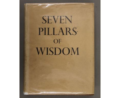 T E Lawrence, Seven Pillars of Wisdom, 1935, first ordinary edition in dust jacket.