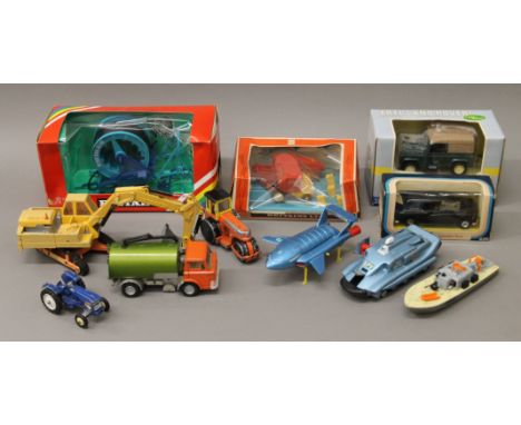 A quantity of various die cast toys (some boxed), including Corgi and Britains.