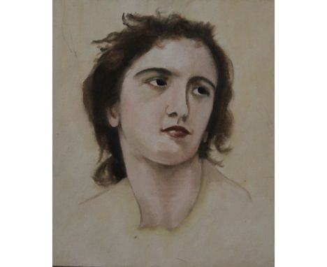 A Portrait of a Woman, oil on board, unframed. 29 x 34 cm.