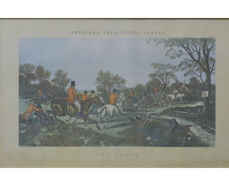 A Hunting print, framed. 78 x 52 cm overall.