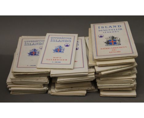 A set of Icelandic ordnance maps.