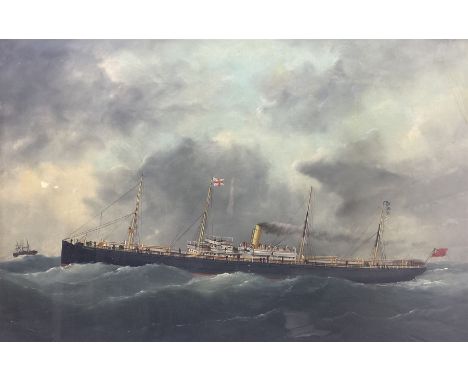 English School (Early 20th Century): Ships Portrait of 'Montezuma', oil on canvas unsigned 60cm x 90cm