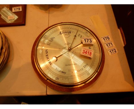 Mahogany cased Shortland Bowen compensated barometer 