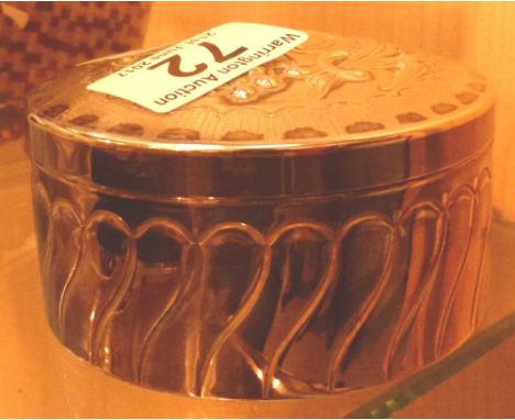 White metal trinket box 