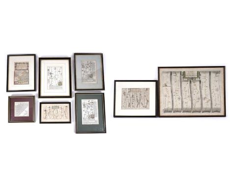 17th and 18th Century strip and travel maps of Northumberland, to include: John Ogilby, "The Road from Tynmouth to Carlisle";