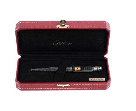 Cartier: The Diabolo de Cartier Rock 'n' Roll rollerball pen, ref ST180088, limited to 2007 pieces, with certificate, booklet