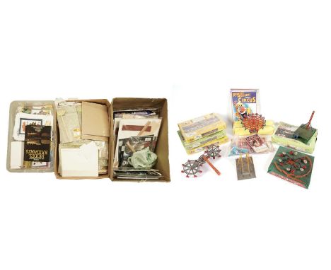 Four IHC Carnival HO-gauge plastic model kits, comprising: a No. 5130 Concession Booths, boxed and sealed; a No. 5122 Concess
