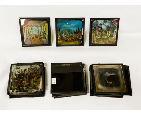 QTY OF COLOURED MAGIC LANTERN SLIDES