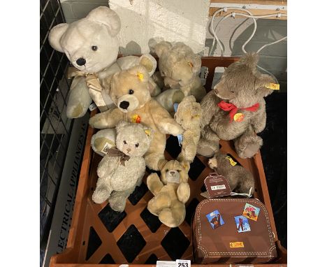 8 STEIFF BEARS &amp; A MERRYTHOUGHT BEAR