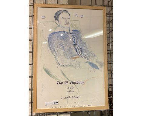 DAVID HOCKNEY ''DESSINS ET GRAVURES'' PRINT 60CMS (H) X 41CMS (W) APPROX