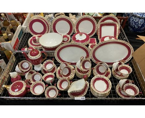 12 PIECE DINNER SERVICE - WEDGWOOD RUBY WHITEHALL
