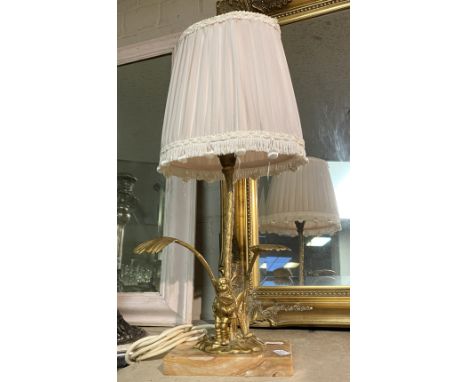 EARLY 1900'S LAMP WITH DECORATIVE SHADE
