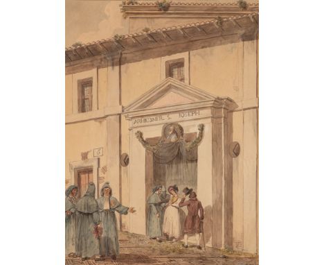 watercolour on card58 x 42.5 cmtitled lower left and signed lower right: Pinelli f R 1834 