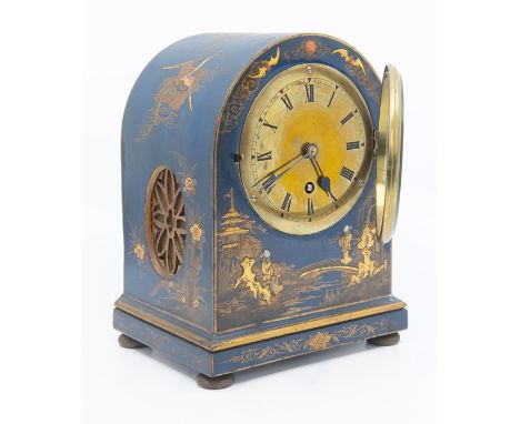 Late 19th early 20th Century Chinese clock with&nbsp;brass face with Roman numerals
