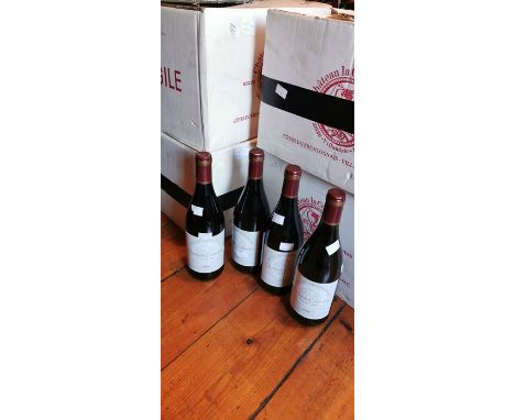 Four boxes of red and white wine, including Chateau La Columbiere Villa Audric 1986