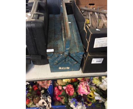 METAL TOOL BOX AND TOOLS