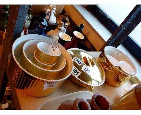 Ten items of gold Royal Worcester table ware