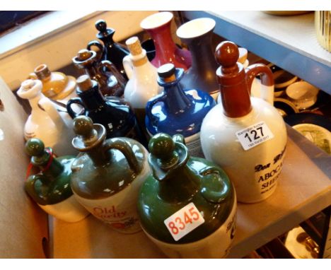 Quantity of ceramic alcohol flagons 