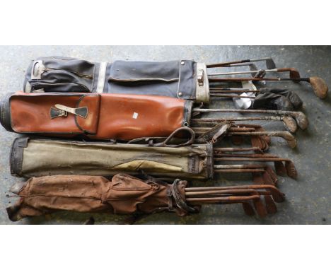 4 BAGS VINTAGE GOLF CLUBS  