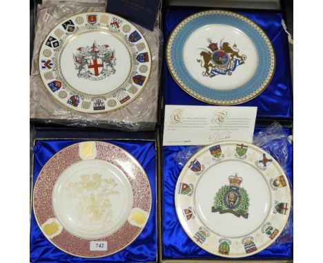 3 BOXED SPODE COLLECTORS PLATES + 1 COALPORT 