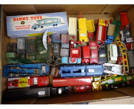 A collection of diecast vehicles, including Dinky and Corgi 