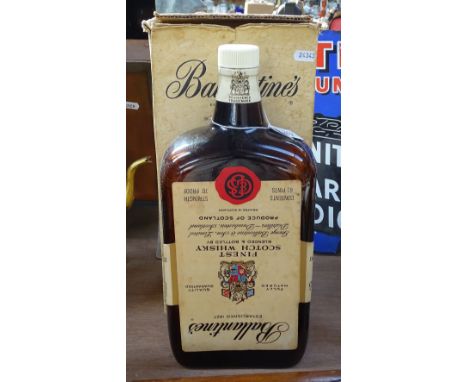 A large advertising 6 pint display bottle of Ballantines Scotch Whisky, original box 