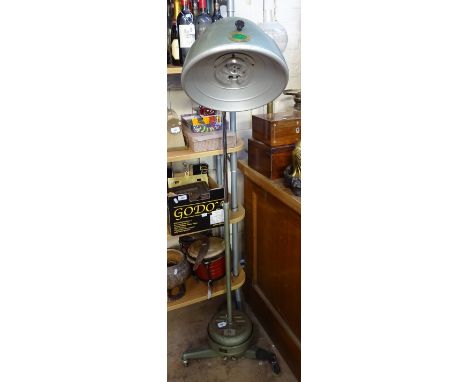 A Vintage Hanovia adjustable floor standing prescription lamp, on tripod base, height 5' 