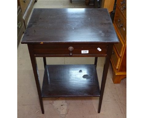 A mahogany side table with single frieze drawer, W50cm. 