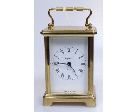 A Bayard French brass-cased 8-day carriage clock 