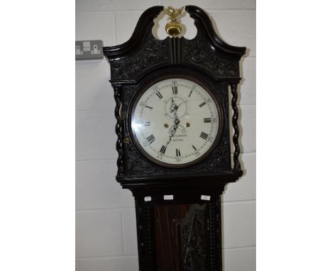 A 19th Century and later long cased clock with some service history and later renovations, named for William Hutchenson