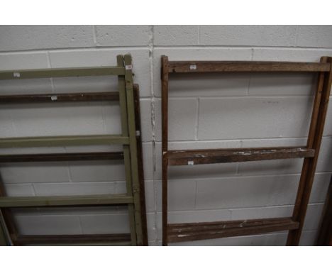 Three vintage wooden clothes maids