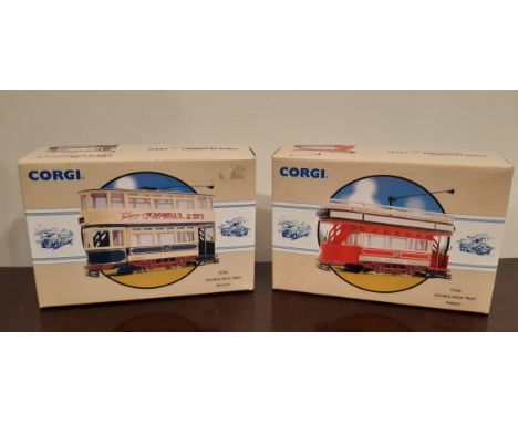 Two Corgi Classics 'Public Transport' models - 97265 Double Deck Tram Belfast and 97266 Double Deck Tram Paisley, both boxed
