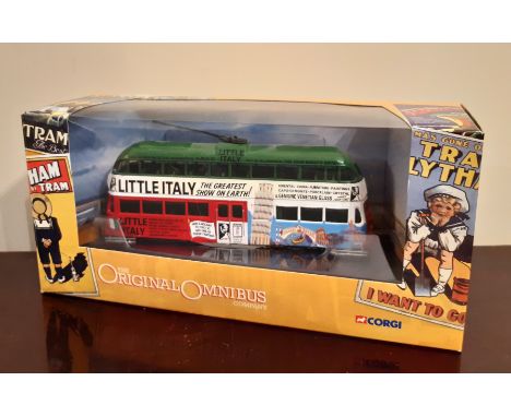 Corgi 'The Original Omnibus Company' model OM43512 Blackpool Balloon Tram - Little Italy Pleasure Beach, boxed