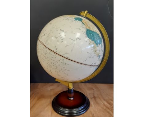 20th Century table globe, 48cm high, slight varnish loss to stand, otherwise good condition