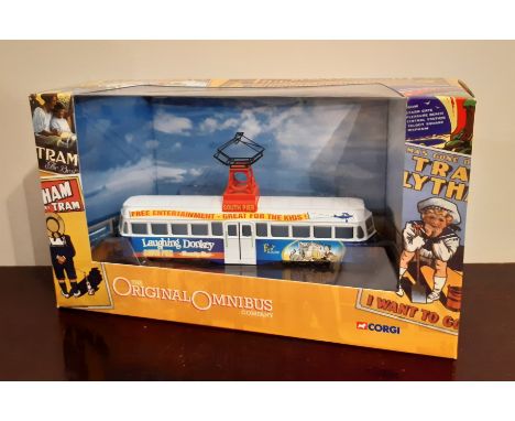Corgi 'The Original Omnibus Company' model OM44009 Blackpool Brush Railcoach - The Laughing Donkey, boxed