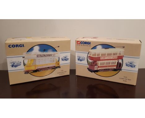 Two Corgi Classics 'Public Transport' models - 97269 Double Deck Tram Plymouth and 97270 Closed Top Tram Acdo, both boxed