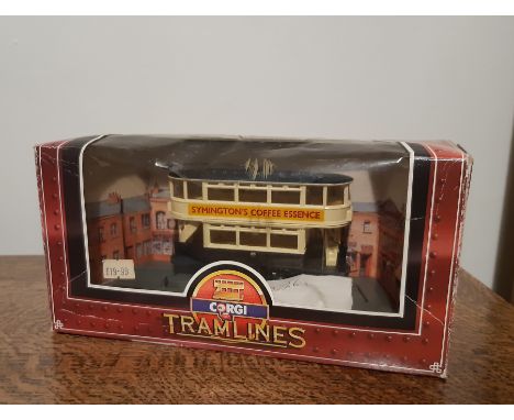 Corgi Tramlines model Double Decker Tram - Symington's Coffee Essence, boxed (unlabelled, box wear)