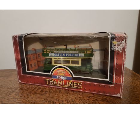 Corgi Tramlines model Llandudno Open Top Tram - Catlin Follies, boxed (unlabelled box, cellophane damage)