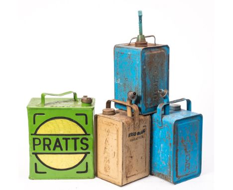 Two Valour paraffin cans: a Valour 'Esso Blue' paraffin can and a Pratts petrol can (repainted) (4)