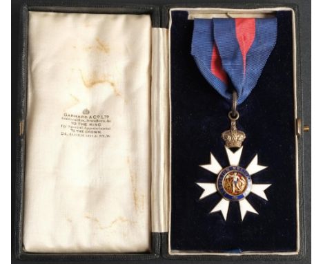 Most Distinguished Order of St Michael and St George Companion's CMG neck badge: in silver gilt and enamel in Garrard, London