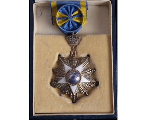 Egypt, Kingdom. An Order Of The Nile (Nishan Al-Nil), by J.Lattes:  blue enamel script to centre of white enamel five pointed