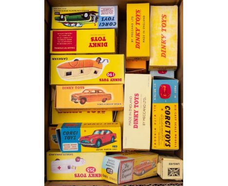 A group of various Dinky diecast vehicles: including  No 218 Aston Martin DB4, No. 189 Triumph Herald and others (reprinted b